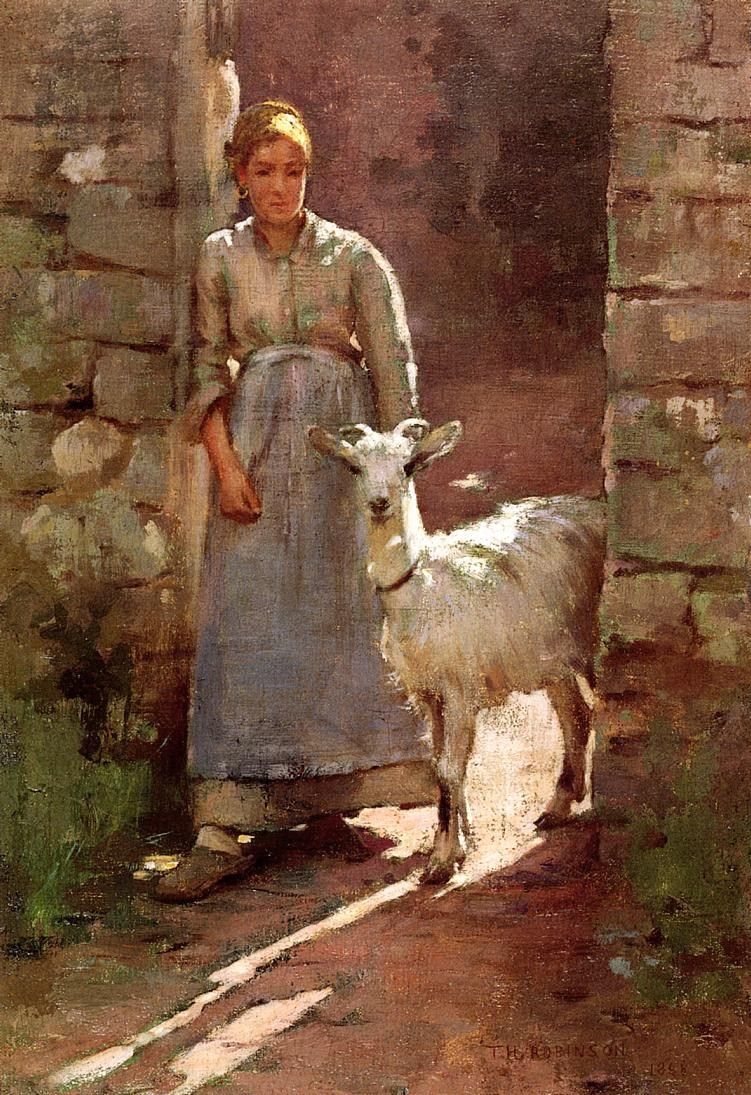 Theodore Robinson Girl with Goat